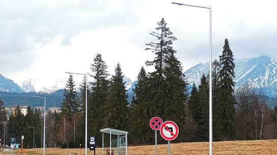 Tatranská Štrba, verejné osvetlenie, stožiare VO