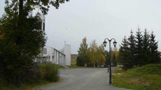 Oravská Polhora - farský kostol, exteriérové osvetlenie