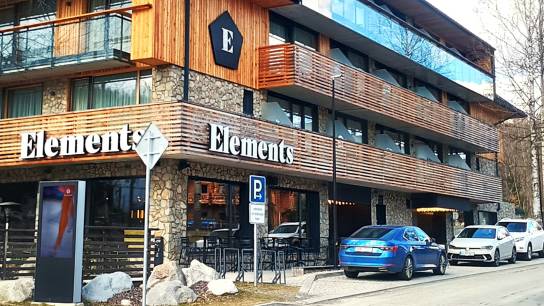 Tatranská Lomnica, Hotel Element, osvetlenie okolia hotela